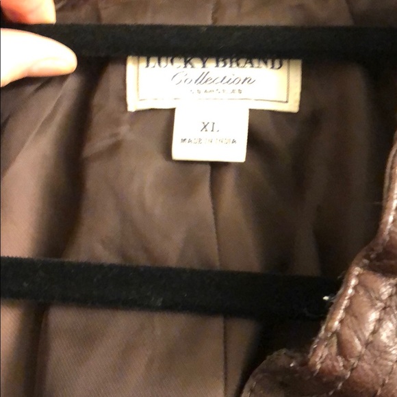 Downtown Gypsy Brown Lucky Brand Leather Jacket - Picture 2 of 4